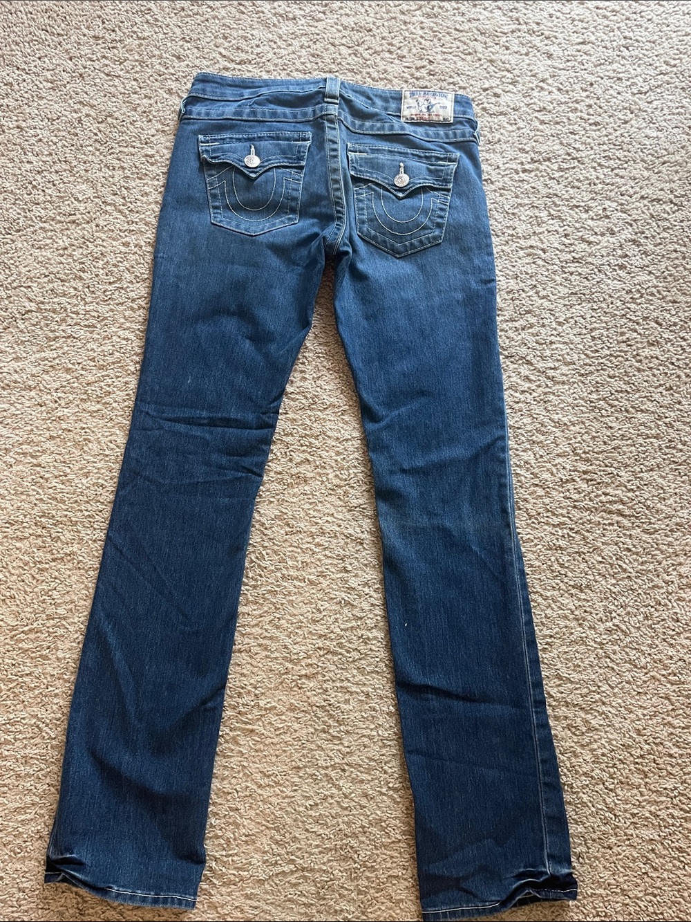 True Religion Bootcut Jeans in Dark Blue Denim